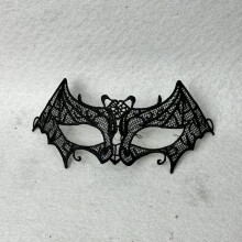 Zwart kanten vleermuismasker, maskerade-oogmasker, vampier vleermuisaccessoires, oogmasker, Halloween verkleedkostuumaccessoi