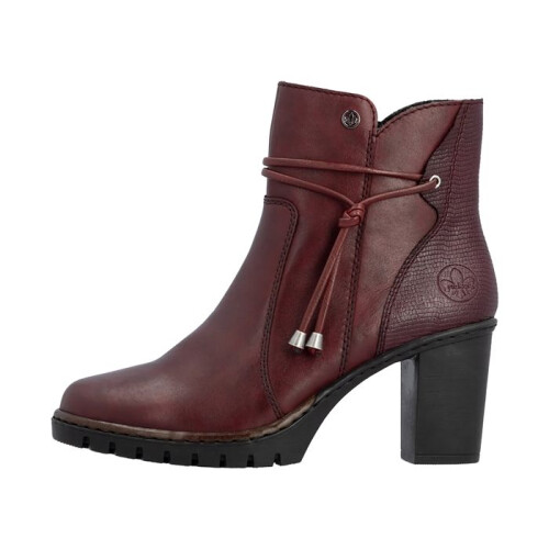 Rieker Bottines Talon Cuir Rieker Minato - Rouge