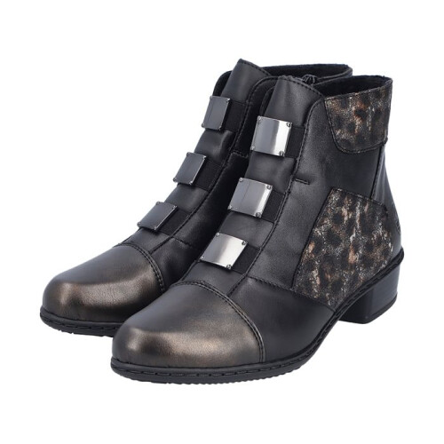 Rieker Bottine Cuir Rieker Australia - Noir Comb 2