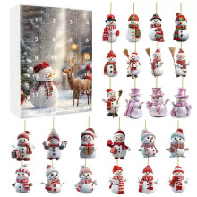 Schneemann-Adventskalender – 24 Tage voller Überraschungen mit 24 niedlichen Schneemann-Figuren | Lustige Weihnachts-Überras