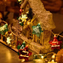 Kerstverlichting met lichtgevende ballen, 3 meter, 20 LED's, rood, groen en goud, decoratieve lampjes voor kamerfeestjes en d