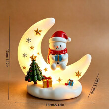KerstsneeuwpopUSB-nachtlampje | Sfeerlamp met warme gloed voor naast het bed | Creatief kerstcadeau | Dromerig feestelijk taf