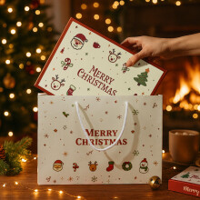 Weihnachtsgeschenktüten- und Geschenkbox-Set – Festliches Weihnachtsmann- und Rentier-Design | Kleine Weihnachtsverpackung f