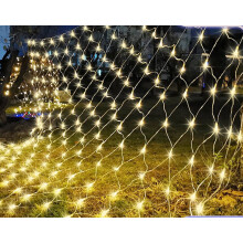(Blanco cálido, 200 LED, 3 m x 2 m) Guirnalda de luces LED de red para fiestas navideñas, jardín, exteriores e interiores