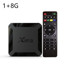 Dekoder TV X96Q Android 10.0 – H616, czterordzeniowy, 1 GB RAM, 8 GB ROM, 4K, Wi-Fi 2,4 GHz (czarny)
