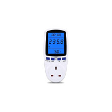 Energiemeter met stekker, energiemonitor, wattmeter, LCD-scherm met achtergrondverlichting, elektriciteitsverbruiksmonitor, v