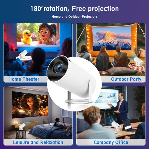 5G 4K Smart Projector HD LED Wifi Bluetooth HDMI. USB Android Kantoor Thuisbioscoop