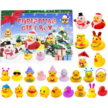 Calendario de Adviento de Patitos de Goma (Rojo) 2026 | Regalo de Calendario de Adviento de Juguetes