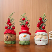 3 mini decoraciones de resina para escritorio, ideales para el hogar y la oficina | Regalo perfecto para Navidad