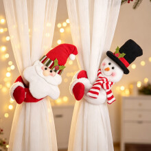 Paquete de 2 alzapaños navideños para cortinas | Decoración festiva para el hogar: sala de estar y dormitorio | Regalos navid