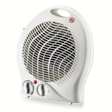 Calefactor eléctrico portátil de 2 kW (2000 W) silencioso, color blanco, con función de aire caliente y frío, de pie.