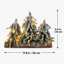 Décorations de Noël, mini bonsaï sapin de Noël enneigé en PE pour bureau, ornements de Noël en bois pour vitrines.