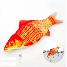 Hračka pre mačky Floppy Fish, elektrická simulácia pohybu koi kaprov, interaktívna nabíjateľná USB hračka pre mačky s mätou k
