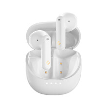 Auriculares inalámbricos E9 en color rosa té con leche – Bluetooth 5.4, 25 horas de batería y modo juego | Regalo de Navidad