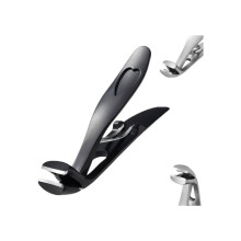 Professional wide-neck nail clippers for thick nails - Ergonomic stainless steel nail clippers with integrated clipper catche