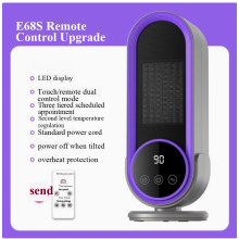 Aquecedor elétrico de torre de 1200 W com controle remoto – Visor LED, 2 modos de aquecimento e 3 configurações de temporiz