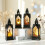 Conjunto de 4 Lanternas LED Decorativas de Halloween, Sem Chama e com Velas. 1