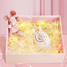 Set regalo con scaldamani e luce notturna – Include un coniglietto di peluche e lucine decorative | Regalo perfetto per l'in