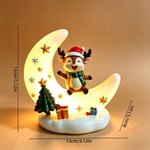 Christmas Reindeer USB Night Light | Warm Glow Bedside Lamp | Creative Christmas Gift | Dreamy Festive Tabletop Ornament