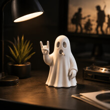 Halloweenska figúrka ducha, strašidelná živicová soška ducha, vtipné roztomilé ozdoby duchov na halloweenske dekorácie, dekor