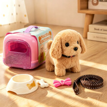 Cane robot realistico: cammina, emette suoni, scodinzola e muove le orecchie | Animale domestico interattivo per bambini | R