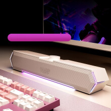 Pöytätietokoneen soundbar RGB-valoilla ja kosketusohjauksella – Langallinen tietokonekaiutin tietokoneelle ja kannettavalle