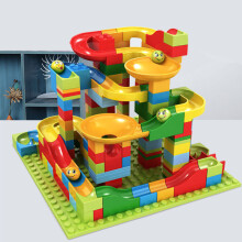 Pista per biglie fai da te con blocchi da costruzione | Mini assemblaggio di piccole particelle | Regalo di compleanno per ba
