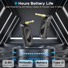 5.8GHz Wireless Guitar Audio System Rechargeable Transmitter and Receiver Electric Guitar Bass Parts Guitar Accessories