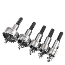 5 Piece HSS Cobalt Hole Saw Set 16 18.5 20 25 30 mm, High Speed Alloy Steel Cutters for Wood Plastic and Metal - Practical for Everyday Use