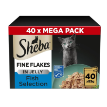 Sheba Fine Flakes Jelly Wet Cat Food 40x85g