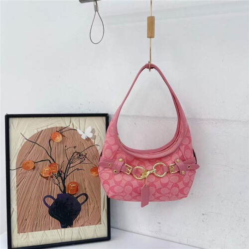 (Pink) Presbyopic print horsebit small bag
