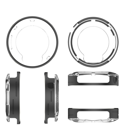 Watch Bezel Protective Case for CMF By  Watch 3 Pro Clear Shockproof Bumper with Screen Protector Black