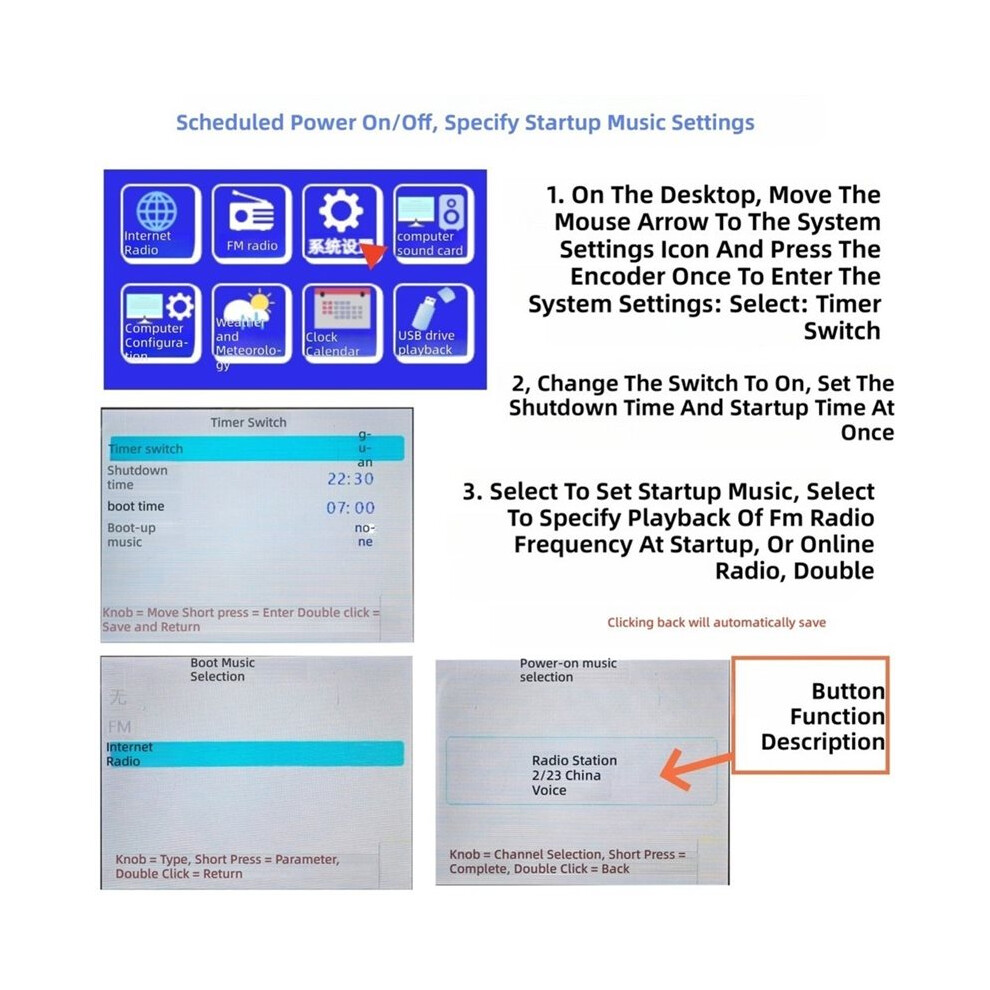 Clock Sound Image HT5280 Internet Radio TEF6686 Full Band Radio Aviation Radio FM ...