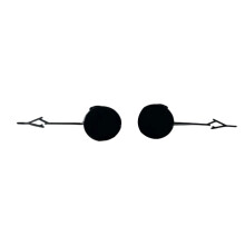 1Pair Front Bumper Towing Eye Hook Cover for Cayenne 92A 15-18 95850515640 95850515540 Towing Hole Cap Black