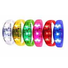 6Pcs Led Sound Control Bracelet Voice Control LED Glow Wristband for Party Bar Birthday Gift New Year Wedding Festival