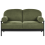 Beliani Sofa 2 Seater PILARNE Fabric Green 1