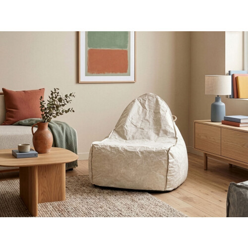 Beliani Bean Bag Cover DROP 63 cm 75 cm Light Grey 1