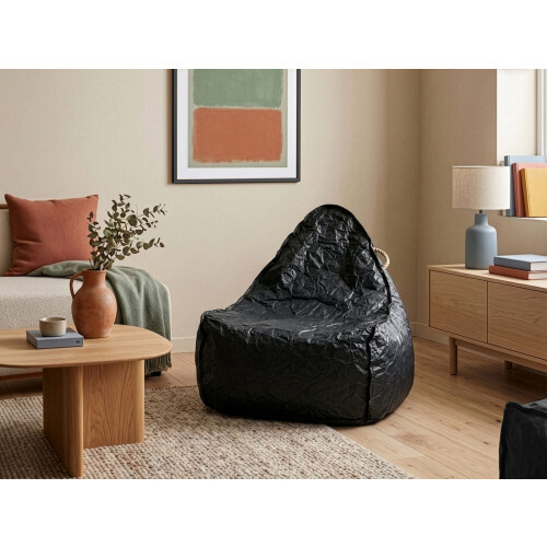 Beliani Bean Bag Cover DROP 63 cm 75 cm Black 1