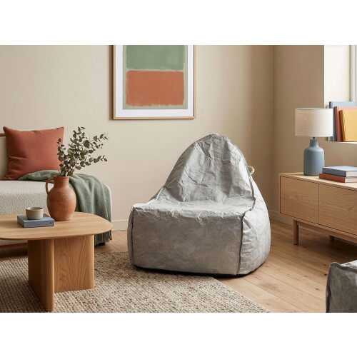 Beliani Bean Bag Cover DROP 63 cm 75 cm Grey 1