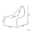 Beliani Bean Bag Cover DROP 63 cm 75 cm Grey 3