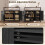 Homcom HOMCOM Industrial Kitchen Sideboard with Open Shelf & 2 Cabinets, Black 5