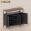 Homcom HOMCOM Industrial Kitchen Sideboard with Open Shelf & 2 Cabinets, Black 3