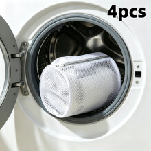 (4pcs) Sacs à linge réutilisables en maille pour chaussures, sacs de lavage à fermeture éclair pour sous-vêtements, vêtements,