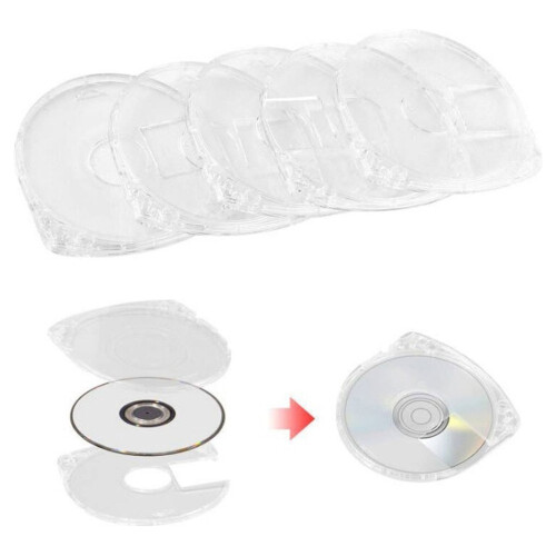 12Pcs Transparent Clear Game Disc Case Storage Shell Cover PSP UMD Protective Box Replacement for  PSP1000/2000/3000 1