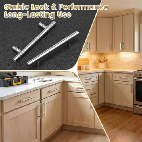 12 Pack 6 Inch Cabinet Pulls, Stainless Steel Kitchen Cabinet Handles,3-3/4 Inch Hole Center Drawer Pulls 2