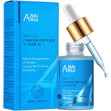 ANAiRUi 3% GHK-Cu Copper Peptide Serum with Hyaluronic Acid for Face, 30 ml