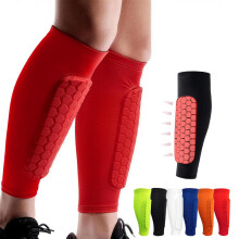 Football Shin Pads Guards for Kids Youth Adult with Honeycomb Pads