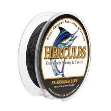 Hercules Super Strong 100M 109 Yards Braided Fishing Line 10 LB Test for Saltwater Freshwater PE Braid Fish Lines 4 Strands - Black, 10LB (4.5KG), 0.