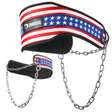 DMoose Dipping Belt with Chain For Pull Ups, Training, Weightlifting, Powerlifting and Bodybuilding Workouts, 36 Inches Heavy Duty Steel Lifting Chai