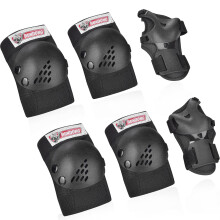 Youth/Kids Knee Pads Elbow Pad Wrist Guards Protective Gear Set for 3-15 Years Child Roller Skates Skateboard Inline Rollerblading Cycling BMX Bike S